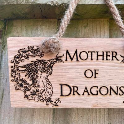 Mutter der Drachen aus Holz zum Aufhängen