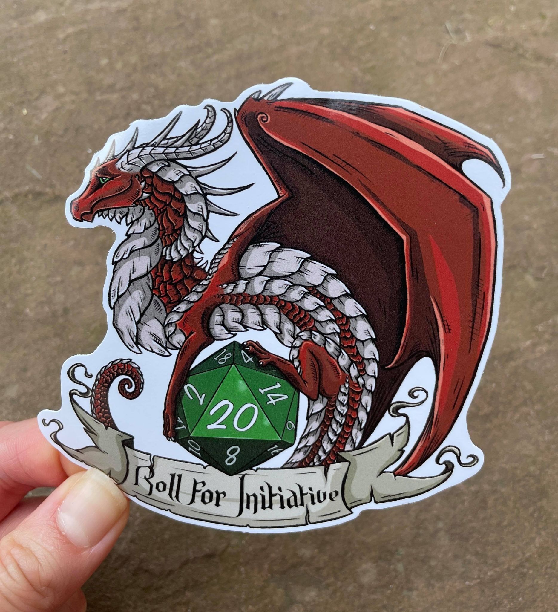 Rollo para pegatina de vinilo de dragón de iniciativa