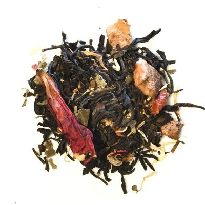 Té negro de hoja completa | ¡Hace que mi corazón cante! (Flor de saúco, manzana y rosa)