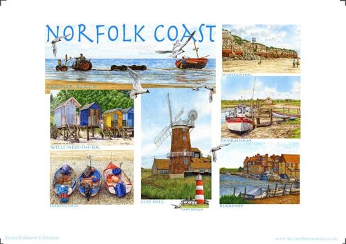 NORFOLK COAST MULTI IMAGE PRINT.