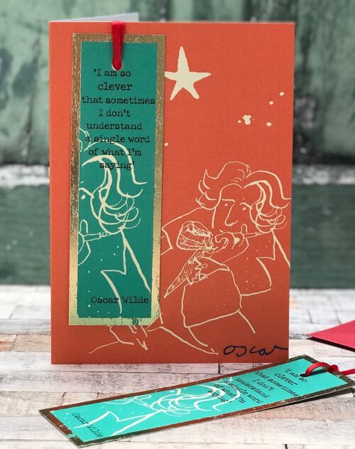 'So Clever, Oscar Wilde ' Bookmark Card