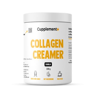 Ergänzung | Collagen Creamer Vanille | 330 Gramm | Kostenloser Versand & Scoop | Kollagenpulver von höchster Qualität