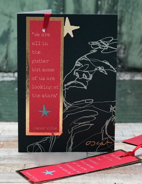 'Looking at the Stars' Oscar Wilde Bookmark Card
