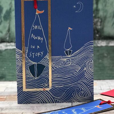 'Sail Away in a Story' Lesezeichenkarte