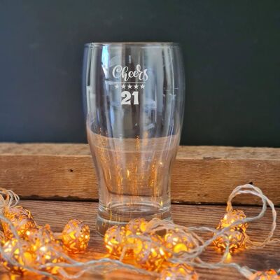 21st Birthday Gift Pint Glass
