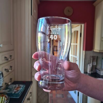 40th Birthday Gift Pint Glass