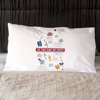 50th birthday pillowcase