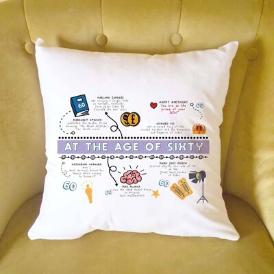 60th birthday cushion