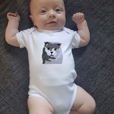 Cat Babygrow - all breeds and colours available