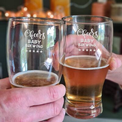Father To Be 'Baby Brewing' Pint Glass
