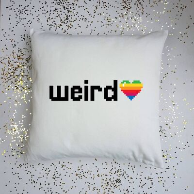 Weirdo Heart Rainbow Cushion