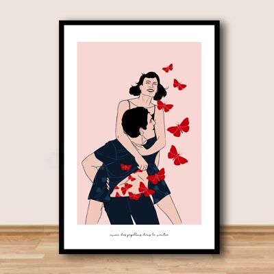 A4 poster - Having butterflies in your stomach