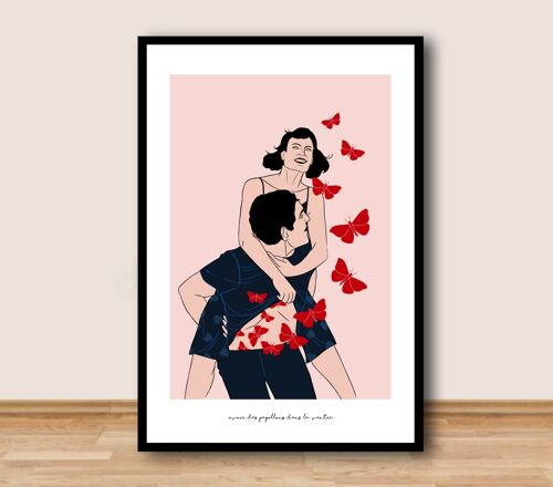 Affiche  - Avoir des papillons dans le ventre