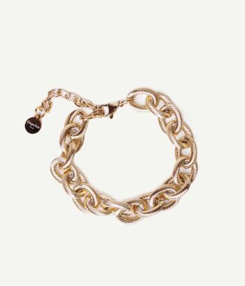 Bracelet chaîne large Rita Or | Bijoux faits main en France 2