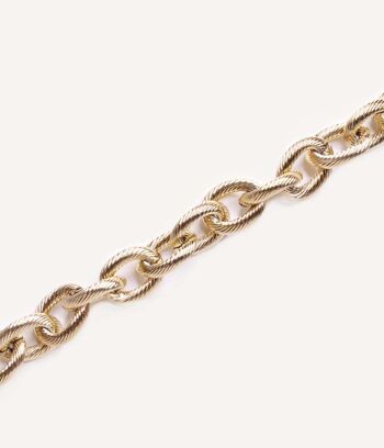 Bracelet chaîne large Rita Or | Bijoux faits main en France 6