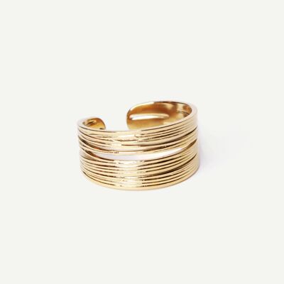 Large filament ring Rita Gold | Handmade jewelry in France
