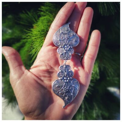 Arabic leaf brooch, large brooch for jackets without buttons, to fasten handkerchief, to fasten capes, tongs closure, useful gift for mom