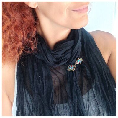 Cierre para chaquetas sin botones, broche cobre, broche camafeo, sujeta chal, cerrar capas, pinzas para chaqueta, regalo útil para mamá, complemento de bisutería para todas tus prendas, sustituye a los botones