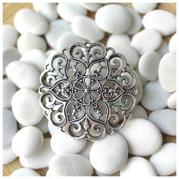 Broche mandala pour vestes sans boutons, fermeture châle, broche cape, cadeau parfait pour femme, cadeau pour mère de fille 3