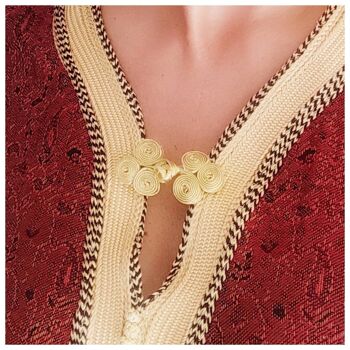 Fermoir doré pour kimonos, broche caftan, broche dorée pour foulards, cadeau moins de 13e, détail utile pour femme, broche pour foulards 3