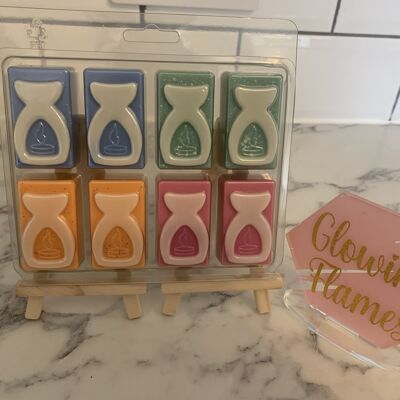 Wax melt burner clamshell sample box