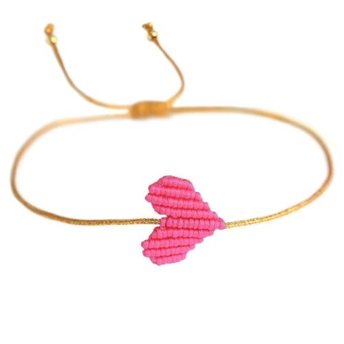 bracelet pink heart