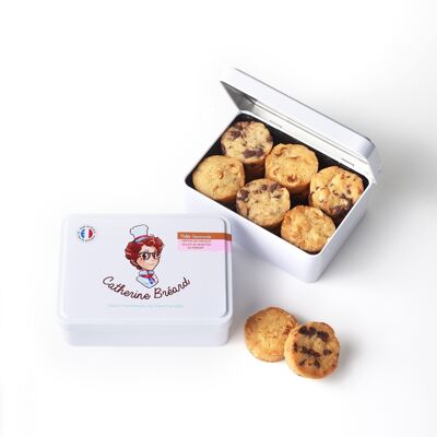 Schachtel mit 6 GOURMET PALETS Schokoladenstückchen und 6 GOURMET PALETS Piemont Haselnüssen