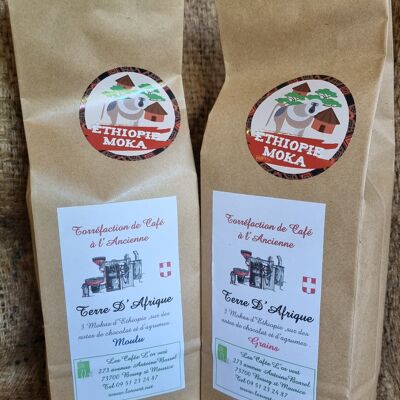 Café casero Terre d'Afrique - Envase de 250 g de granos