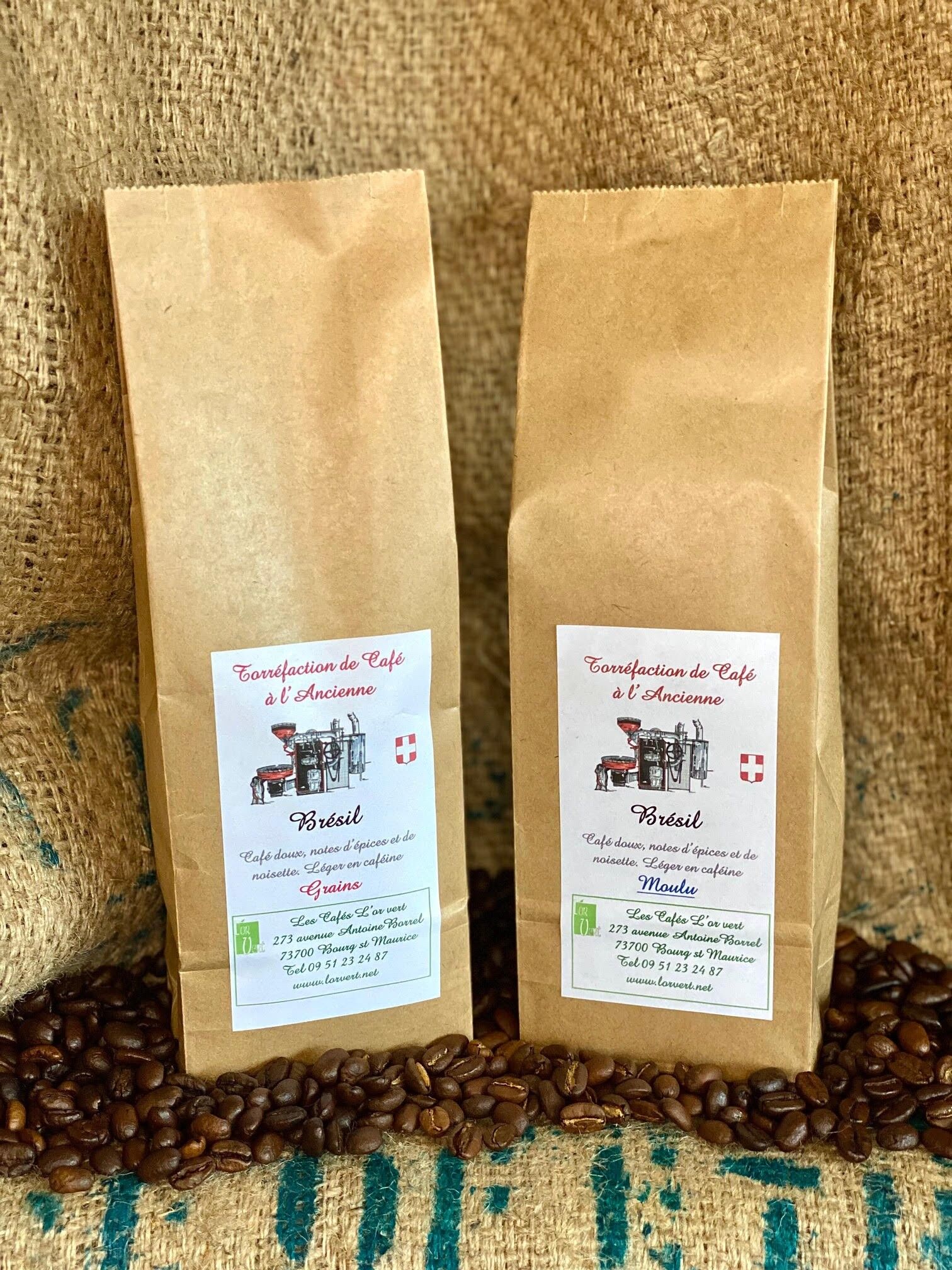 Café Brésil Santos - contenant en 250 gr Moulu