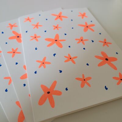 orange flower | 2-fold A6 card