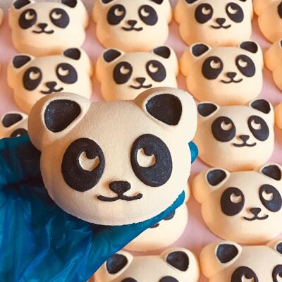 Large Polly The Panda Bath Bomb in Coconut Fragrance