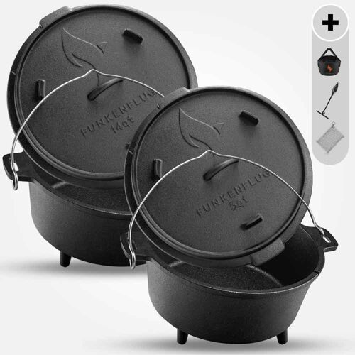 Dutch Oven 2er Set (5qt + 14qt)