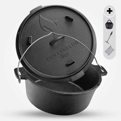 Branded Dutch Oven without feet approx. 14 liters (14 QT)