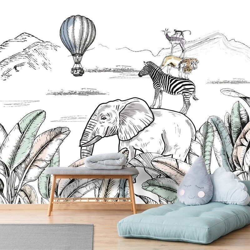 Carta da parati panoramica 336x270cm INSOUCIANCE