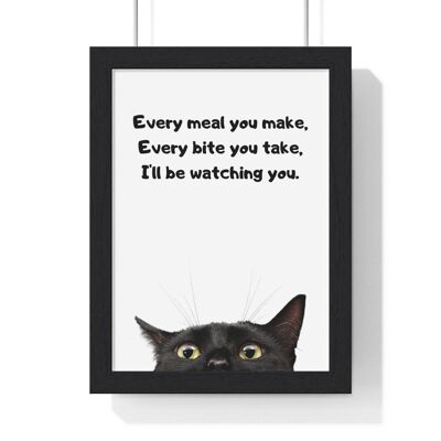 Funny Black cat Watching you, Black Cat Poster, Cat Art,Cat Gifts, Cat Present, Cat Lovers Gift, Birthday Gifts, Funny Cat Gifts, Cat Art