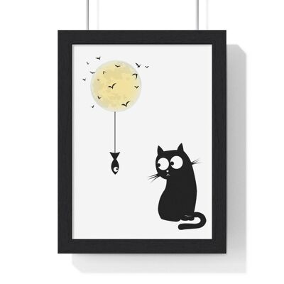 Funny Black cat Art, Black Cat Poster, Cat Art,Cat Gifts, Cat Present, Cat Lovers Gift, Birthday Gifts, Funny Cat Gifts