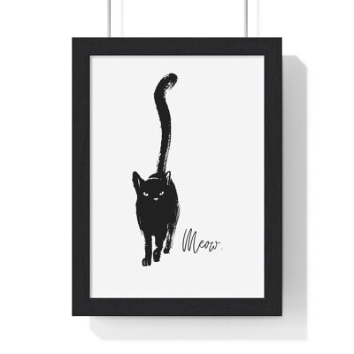 Meow Black cat art, Black Cat Poster, Cat Art, Black Cat Wall Art, Cat Lovers Gift, Birthday Gifts, Funny Cat Gifts, Wall Art