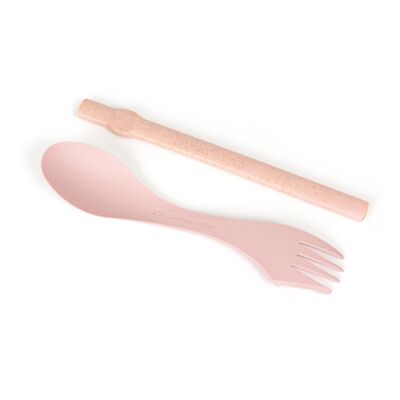 Spork´n Straw BIO dustypink