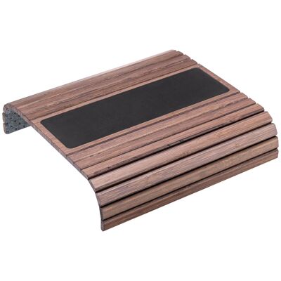 Bamboo sofa arm tray anti-slip pad dark