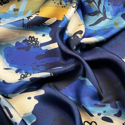 Amarezza 100% silk square - GOTS certified scarf