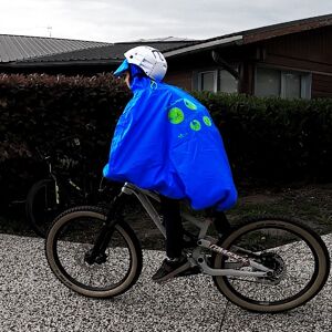 FULAP Jr, Protection pluie poncho cape vélo recyclé, enfant, Bleu