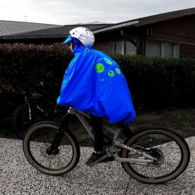 FULAP Jr, Poncho de protección pluie capa vélo reciclado, niño, Vert Olive
