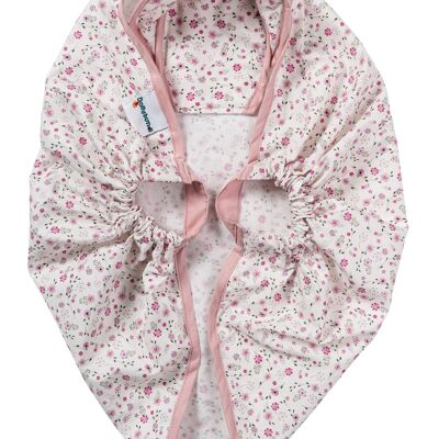 Portamuñecas con estampado de flores - Snugglebundl Dollybundl, rosa