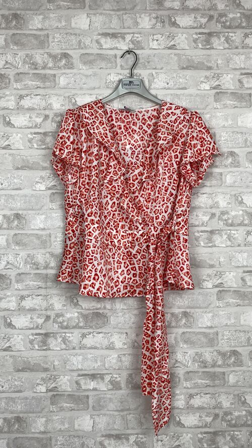 Blusa fluída estampada | ROJO