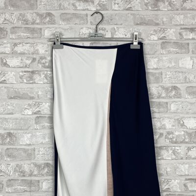 Combined midi skirt with opening