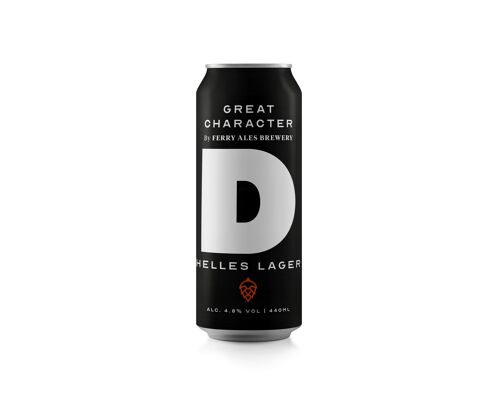 Great Character"D" Helles Lager case of 12 x 440ml Cans