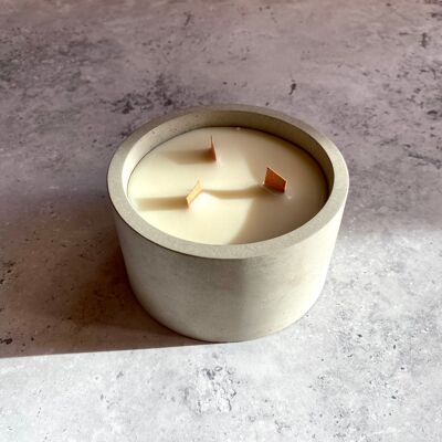 Medium Vanilla Concrete Container Candle