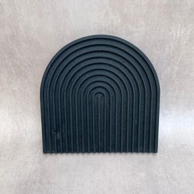 Concrete decorative arch tray - Matt black