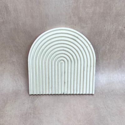 Concrete decorative arch tray - Off-white
