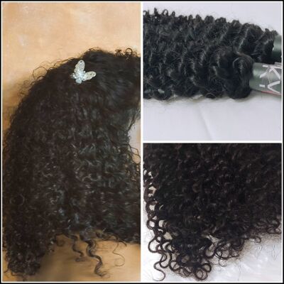 Curtain Extensions | curly hair | Natural Black - 16"